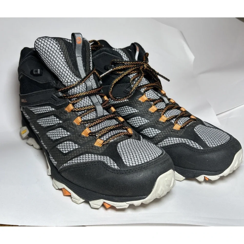 Merrell Moab FST Mid Mens Size 11 Black Waterproof Hiking Shoes J35747W